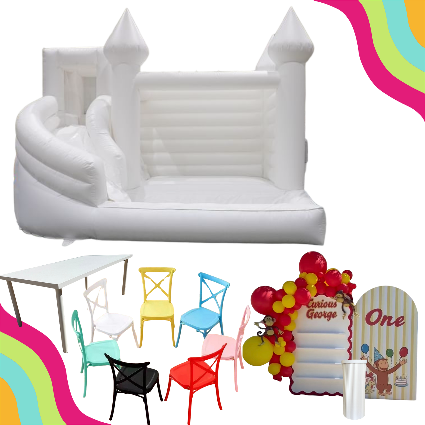 Modern bounce house rentals in Dallas Fort Worth TX. North Texas Modern bounce houses.