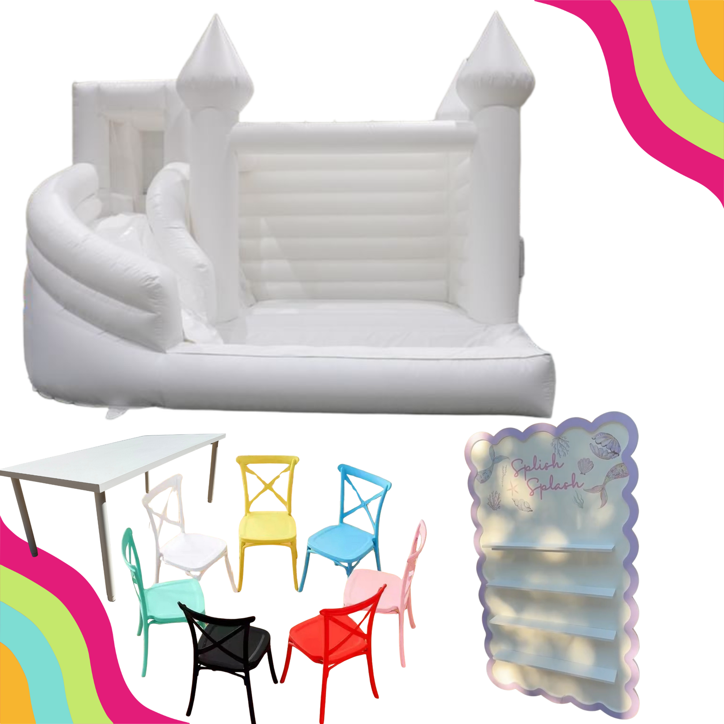 Modern bounce house rentals in Dallas Fort Worth TX. North Texas Modern bounce houses.