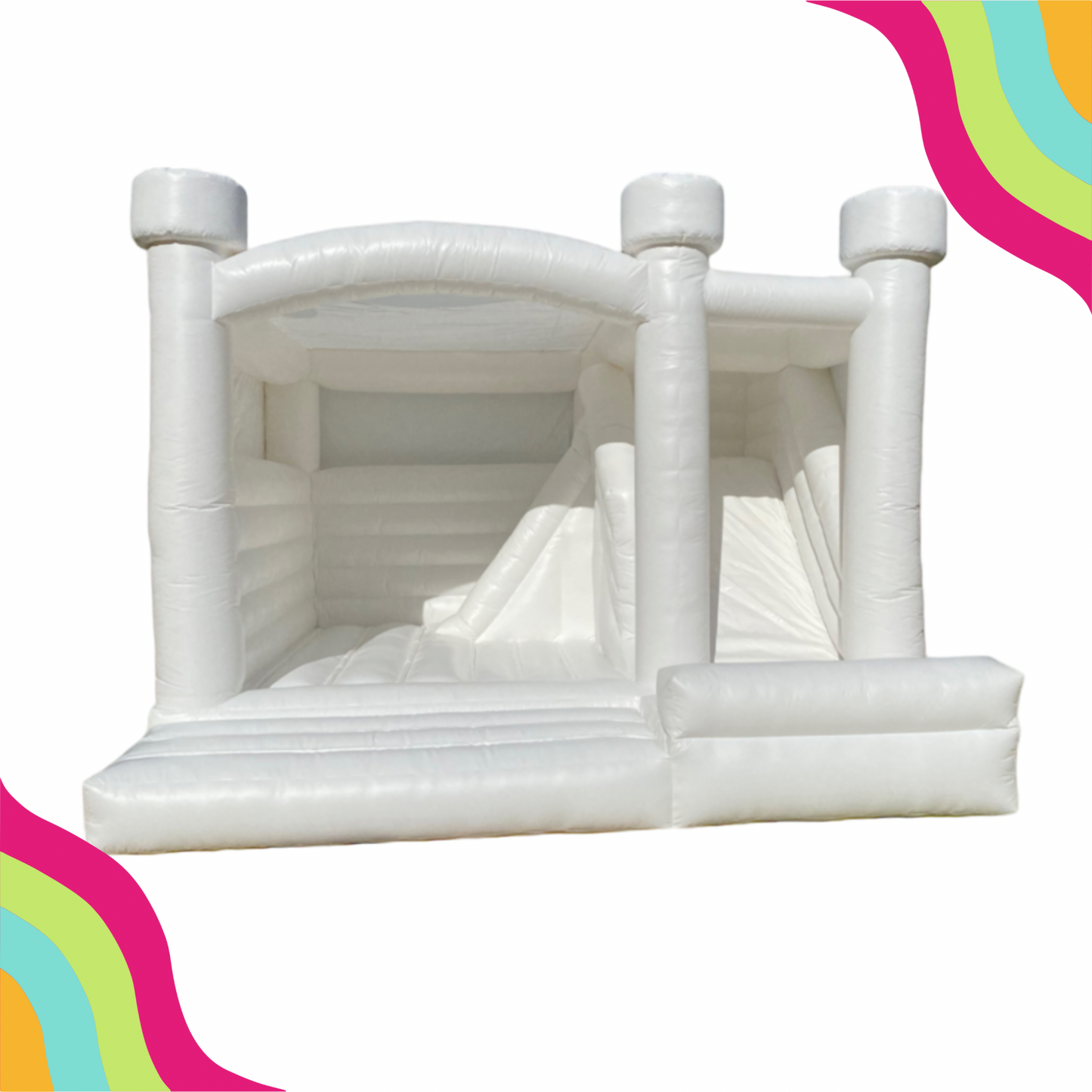 DFW Confetti Bounce white bounce house rental