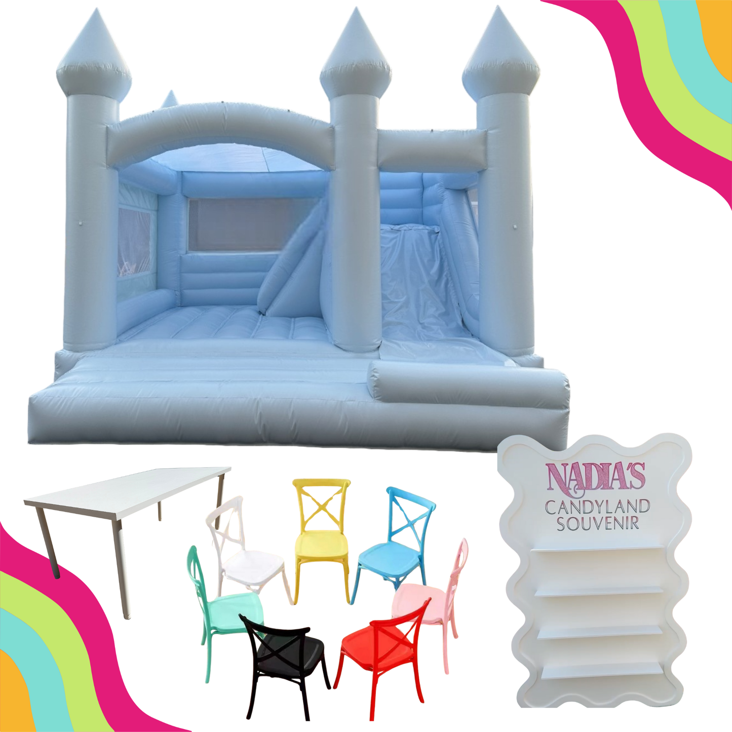 Modern bounce house rentals in Dallas Fort Worth TX. North Texas Modern bounce houses.