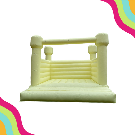 Check it out! The ultimate modern pastel yellow bounce house is ready to take your celebration to the next level! Serving the heart of Dallas Fort Worth, TX, this is the perfect addition to any event.