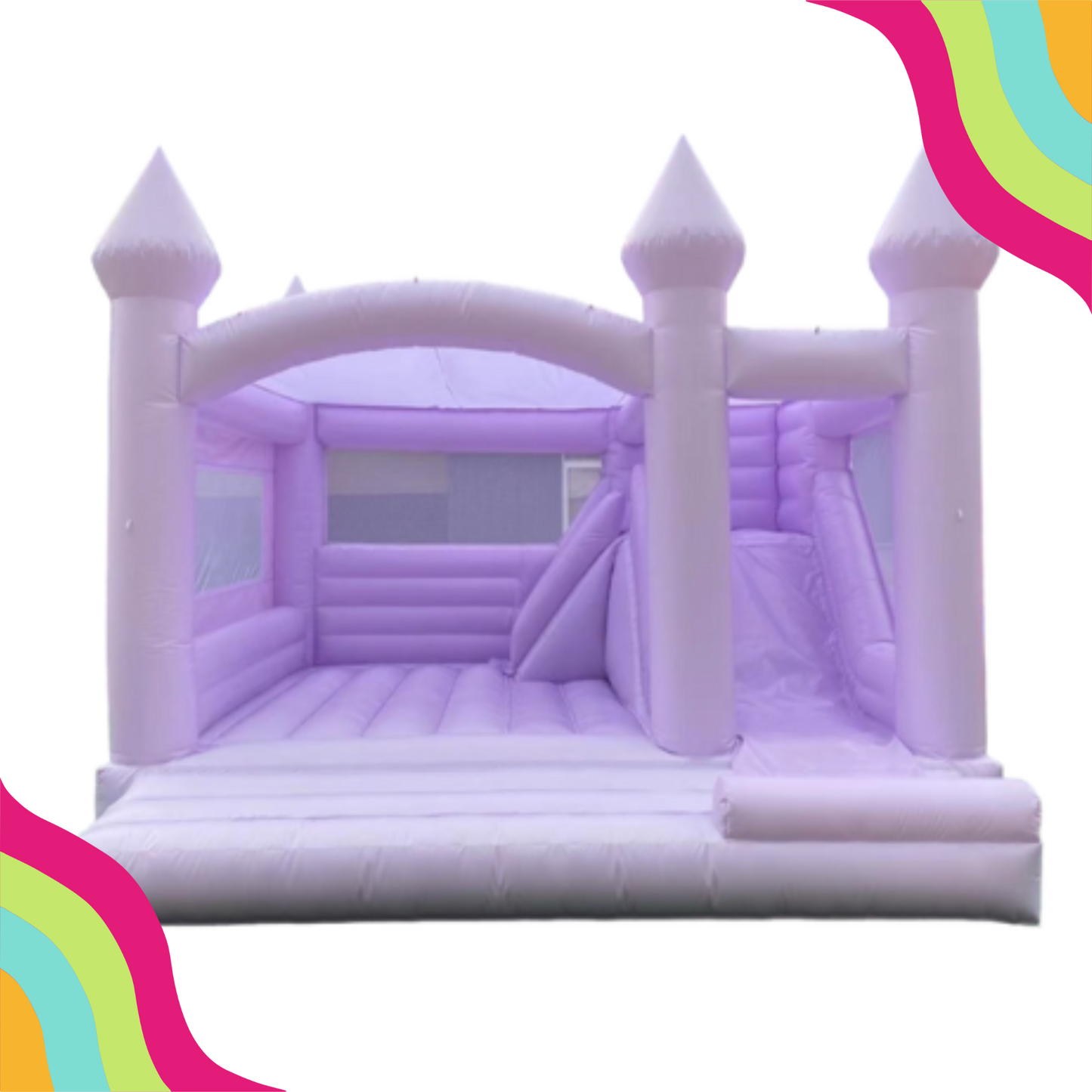 Check it out! The ultimate modern pastel purple bounce house is ready to take your celebration to the next level! Serving the heart of Dallas Fort Worth, TX, this is the perfect addition to any event.