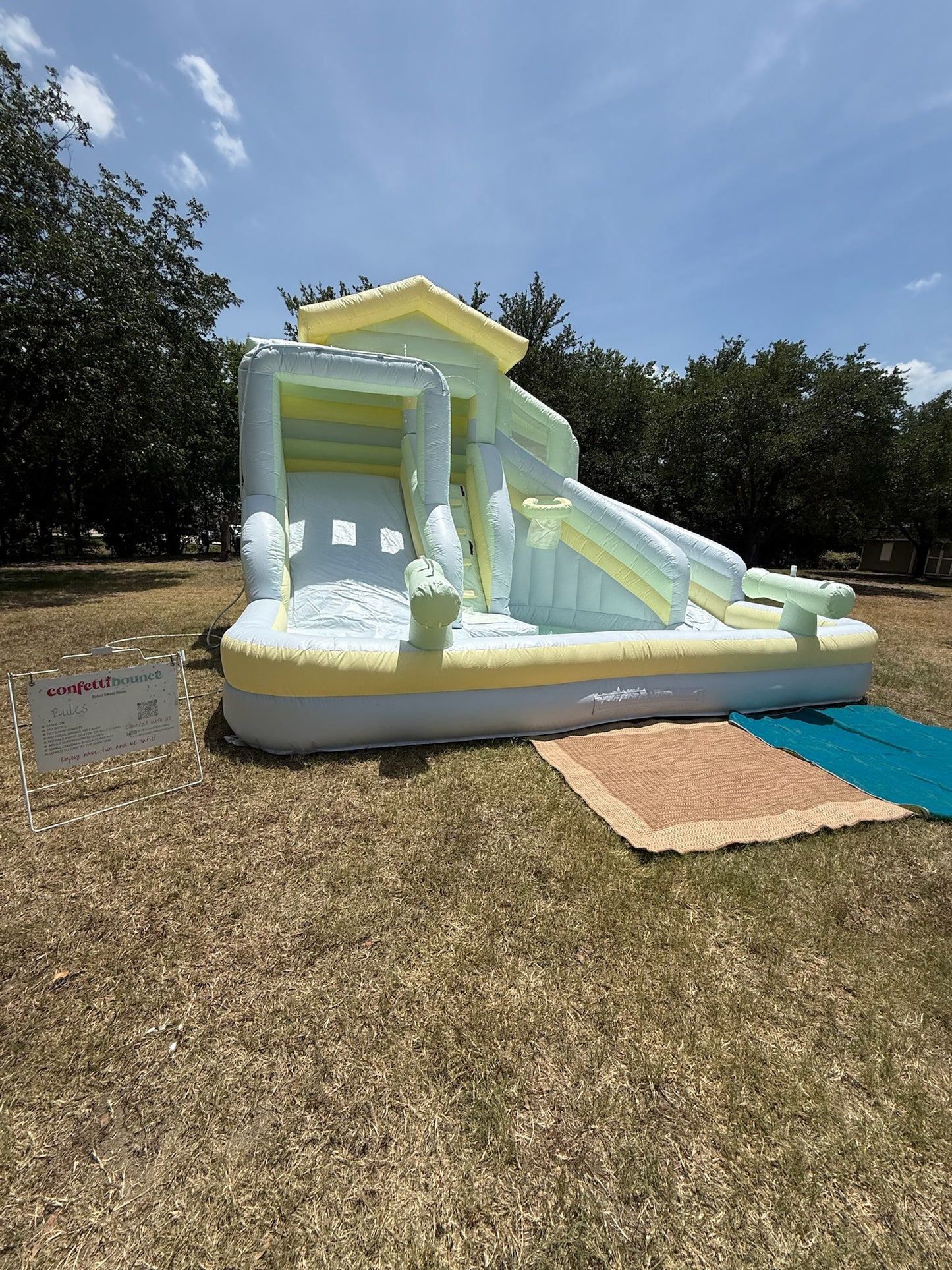 Lemon Lime Kids Water Slide and splash pad Inflatable