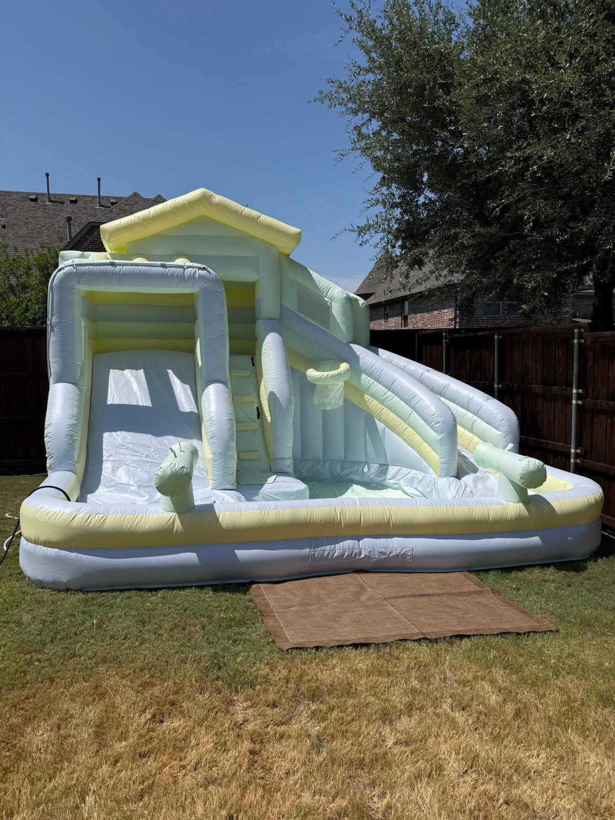 Lemon Lime Kids Water Slide and splash pad Inflatable