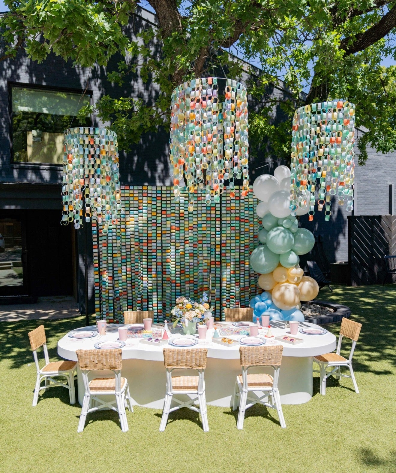 Emerson white wicker kids chair