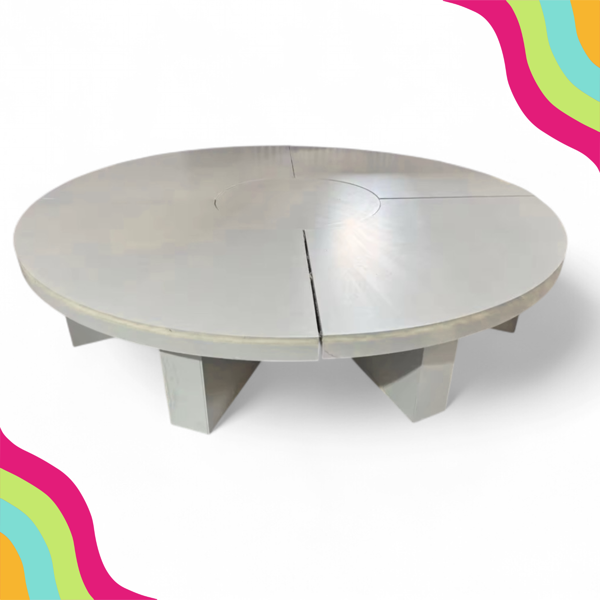 Table Bonce Acrylic white dome kids table – DFW Confetti Bounce