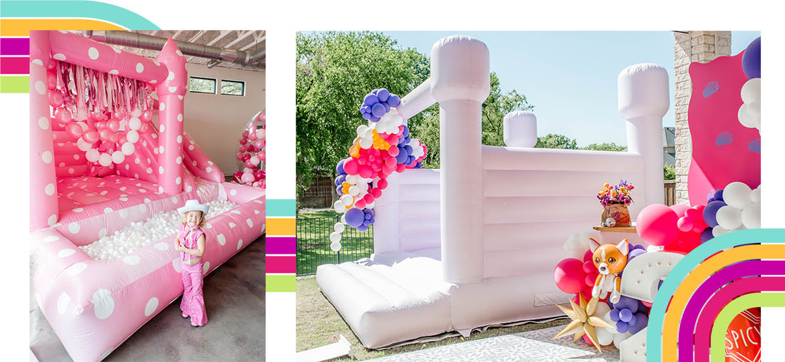 DFW Confetti Bounce White & Modern Bounce House Rentals