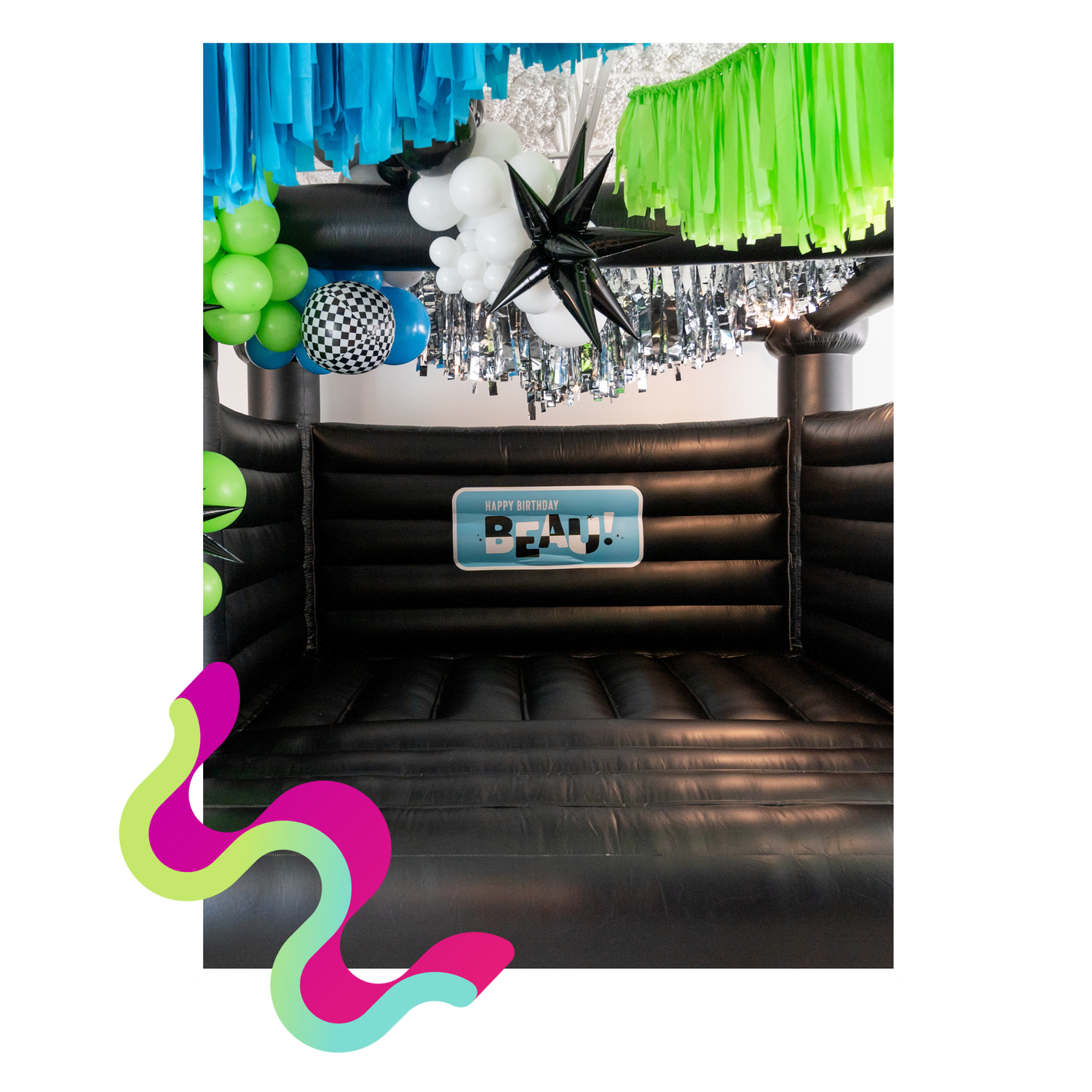 DFW Confetti Bounce White & Modern Bounce House Rentals