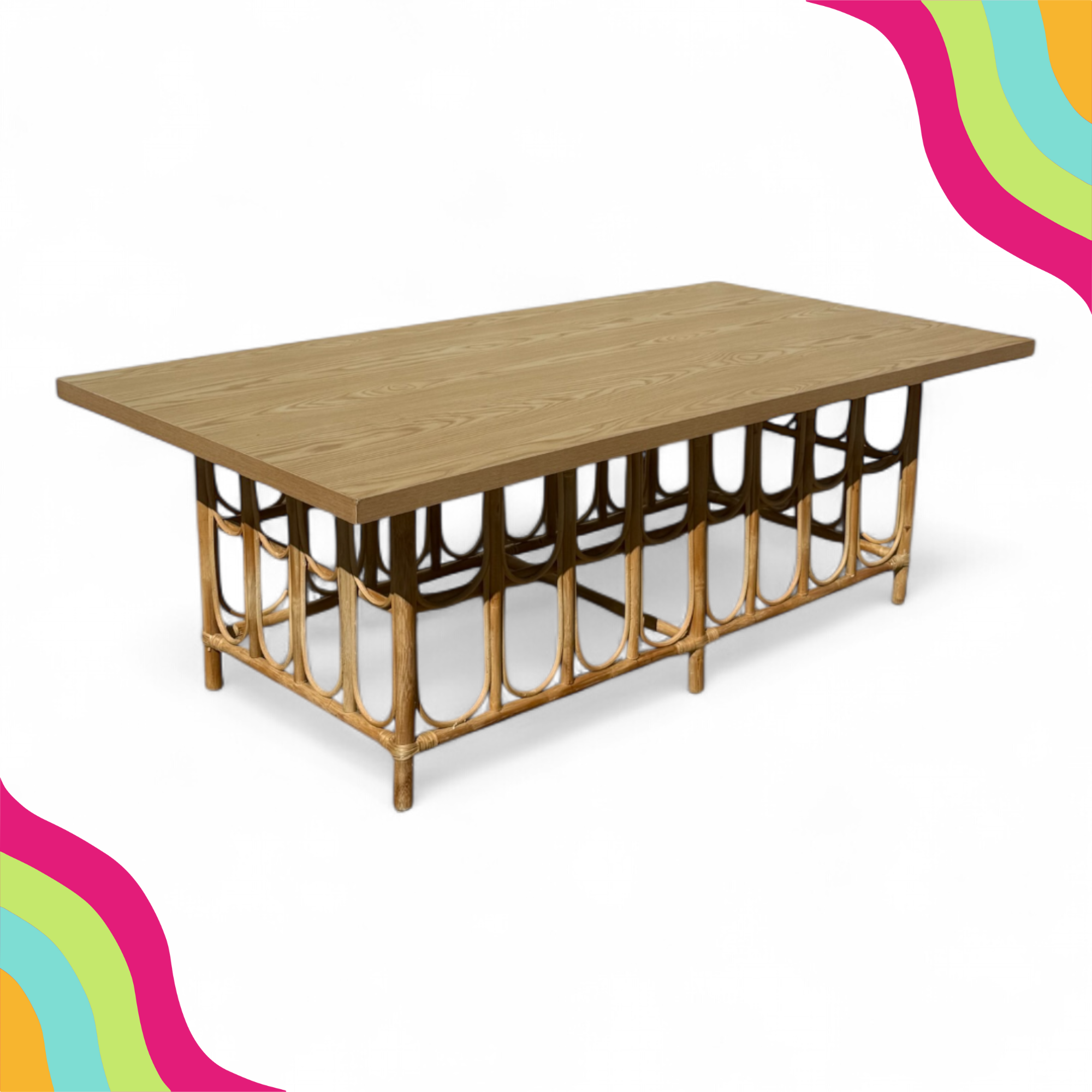 Table Bonce Parker rattan kids table – DFW Confetti Bounce
