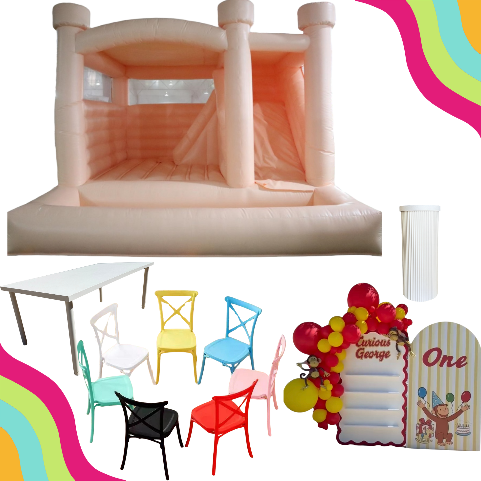 Modern bounce house rentals in Dallas Fort Worth TX. North Texas Modern bounce houses. 