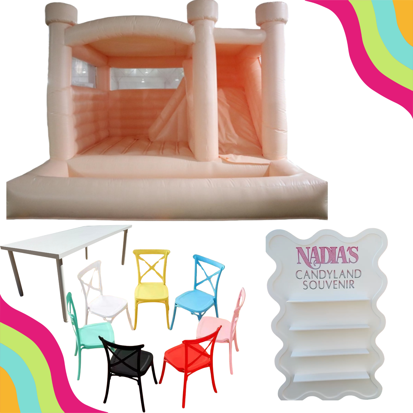 Modern bounce house rentals in Dallas Fort Worth TX. North Texas Modern bounce houses. 