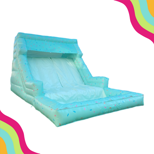 Ready for hours of sliding fun? Give little imaginations a boost with hours of active play. Our only inflatable slip and slide will be irresistible to adults and kids alike. DFW Confetti Bounce is bounce house rental in arlington tx