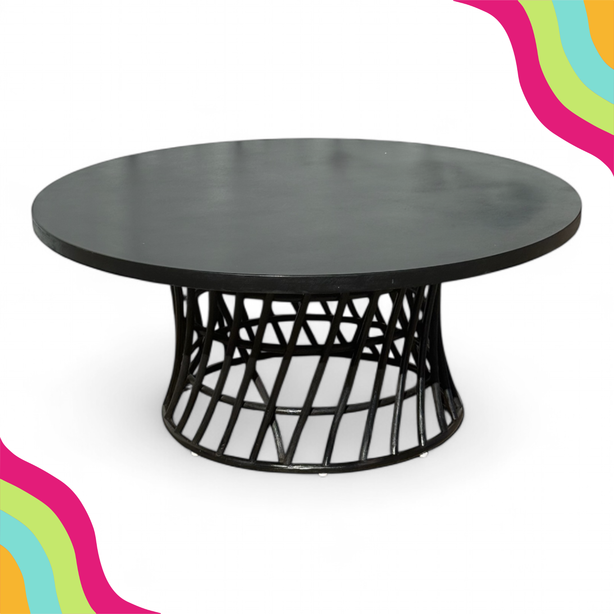 Table Bonce Stella rattan black kids table – DFW Confetti Bounce